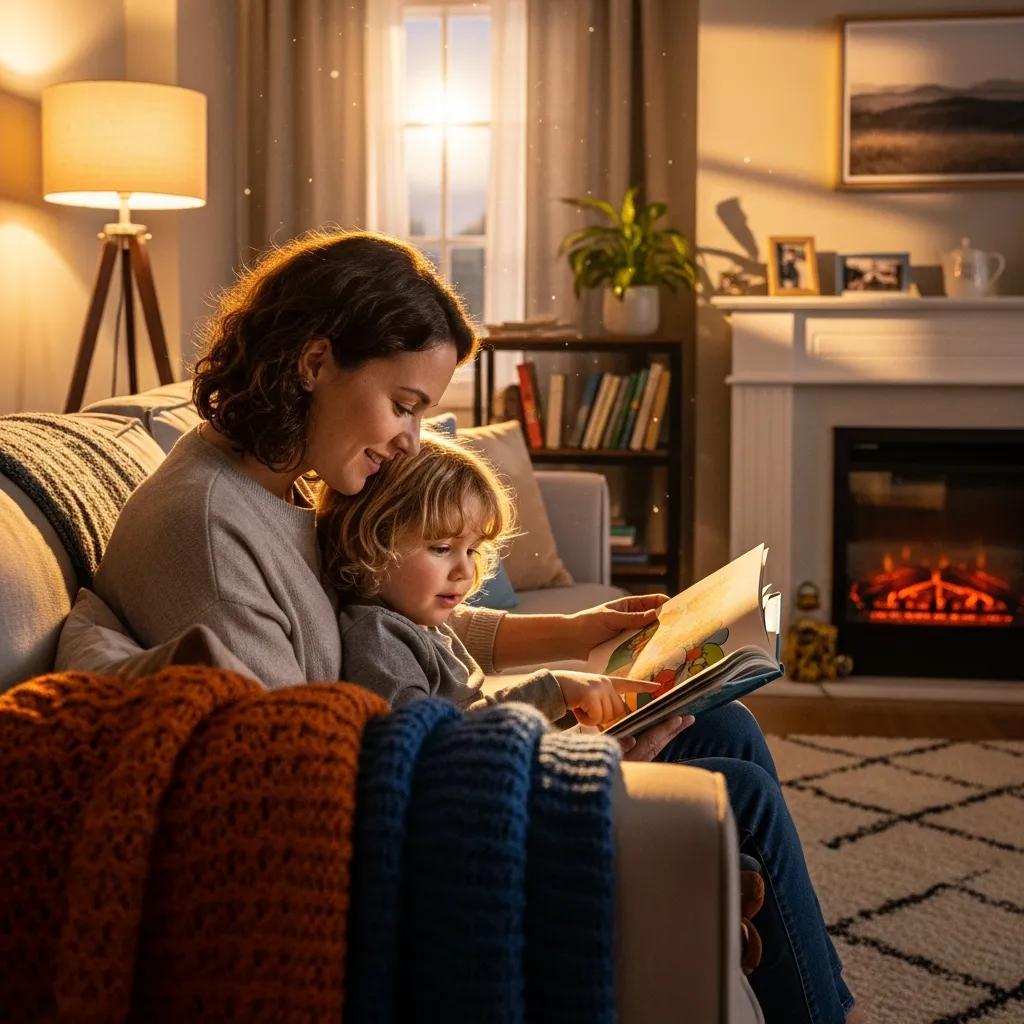 Parent and child engaging in calming activities at home to support behavior de-escalation