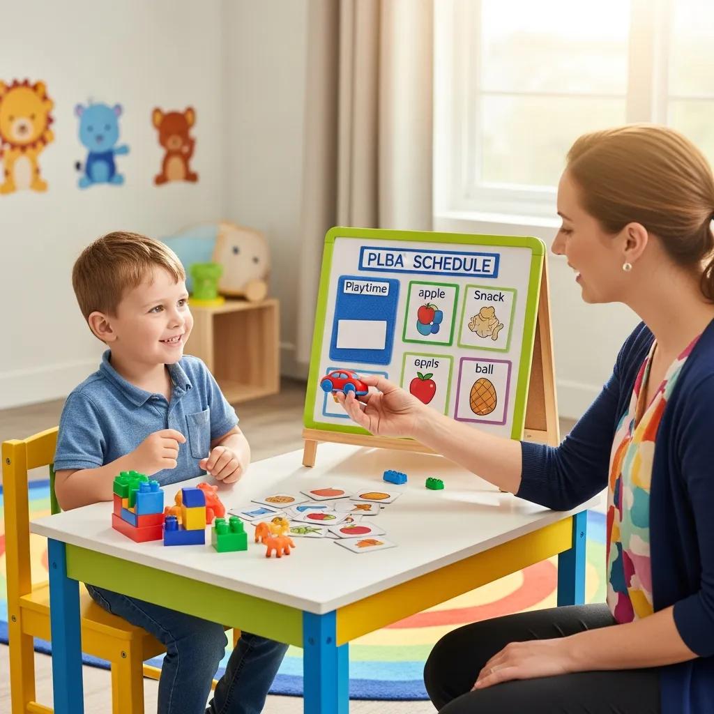 Child engaged in ABA therapy with a therapist, emphasizing early intervention for autism