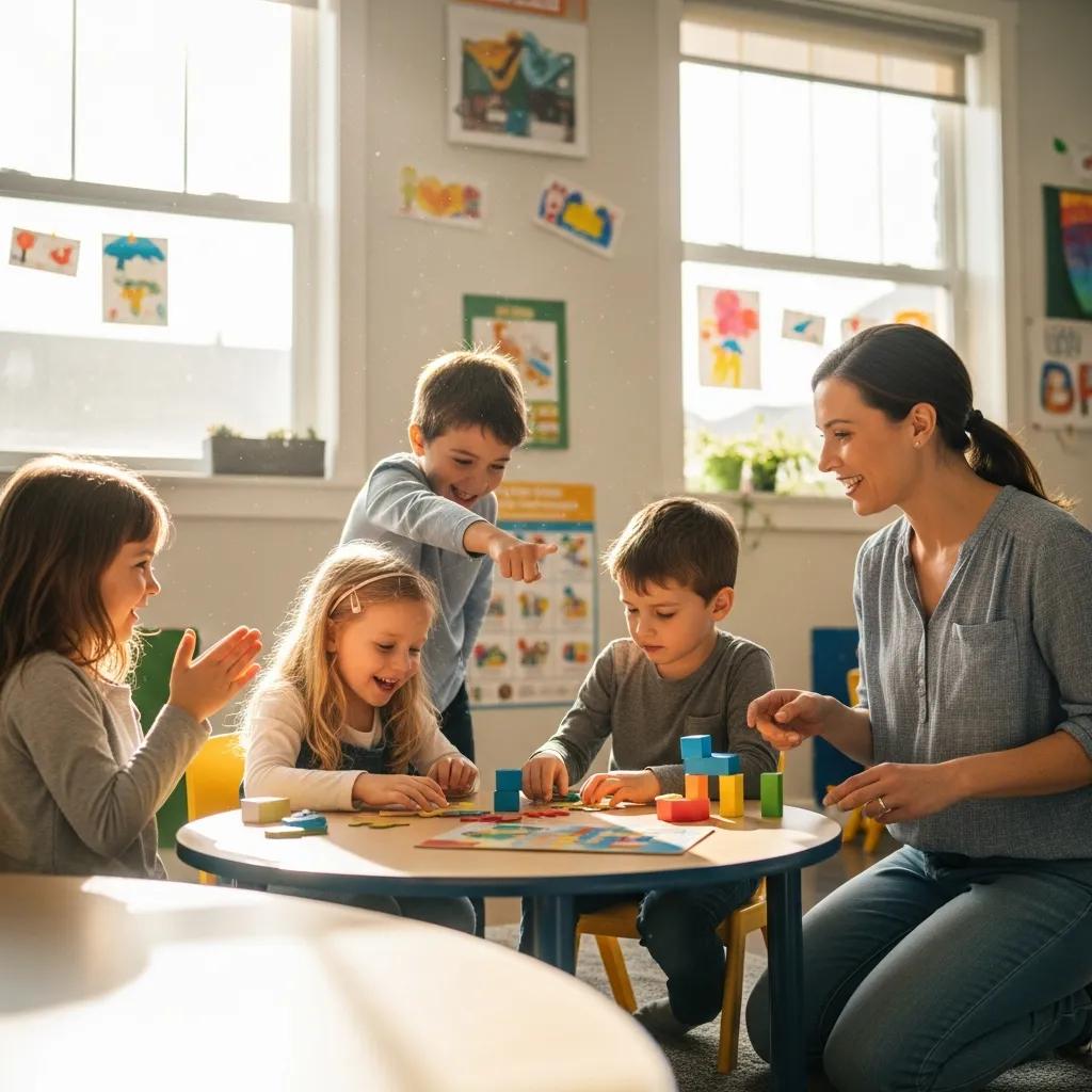 Children collaborating in a preschool setting, highlighting social-emotional learning